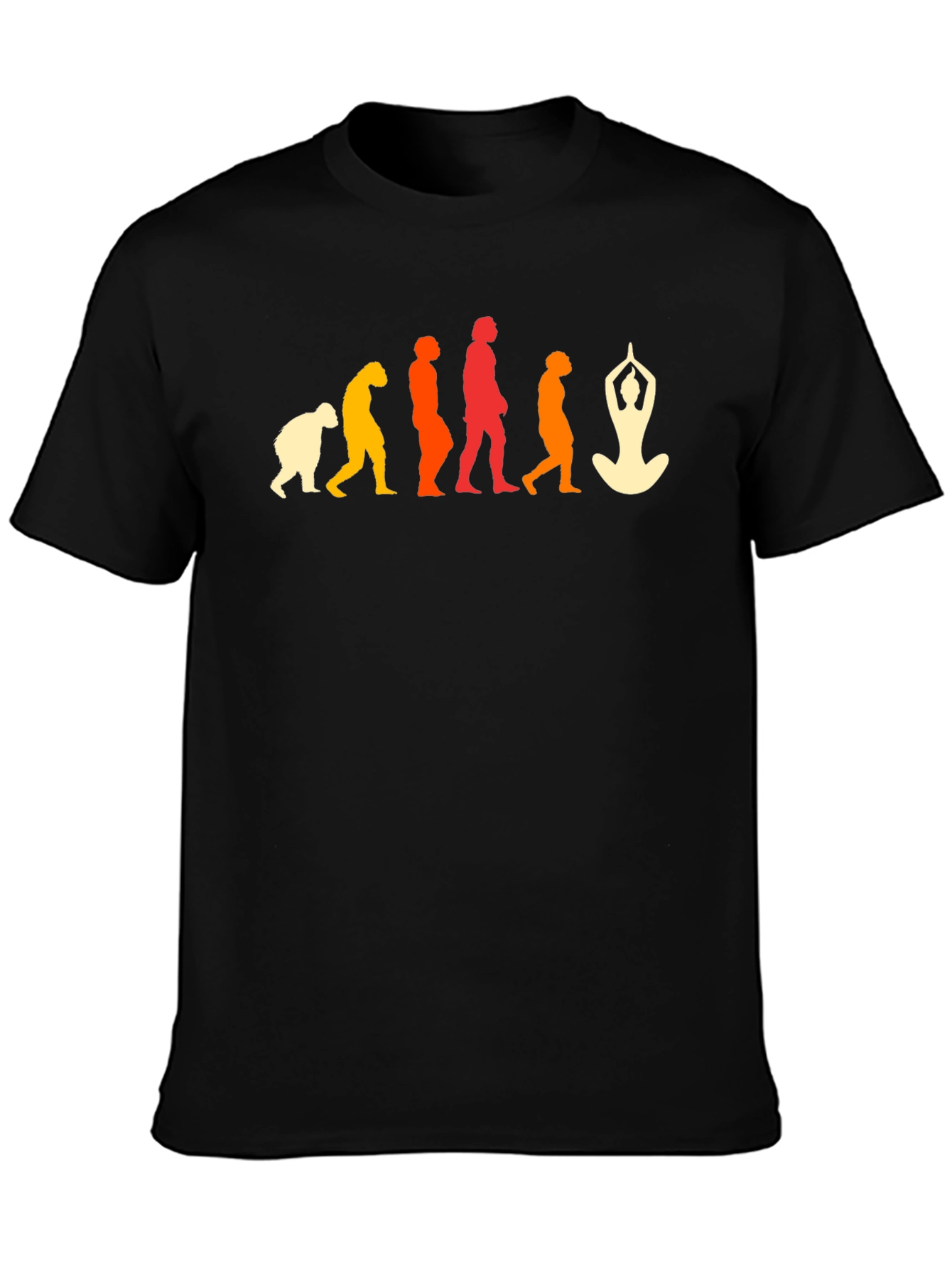 Yoga Evolution T-Shirt - Black Graphic Tee