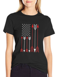 Patriotic Arrow T-Shirt - USA Flag Graphic Tee