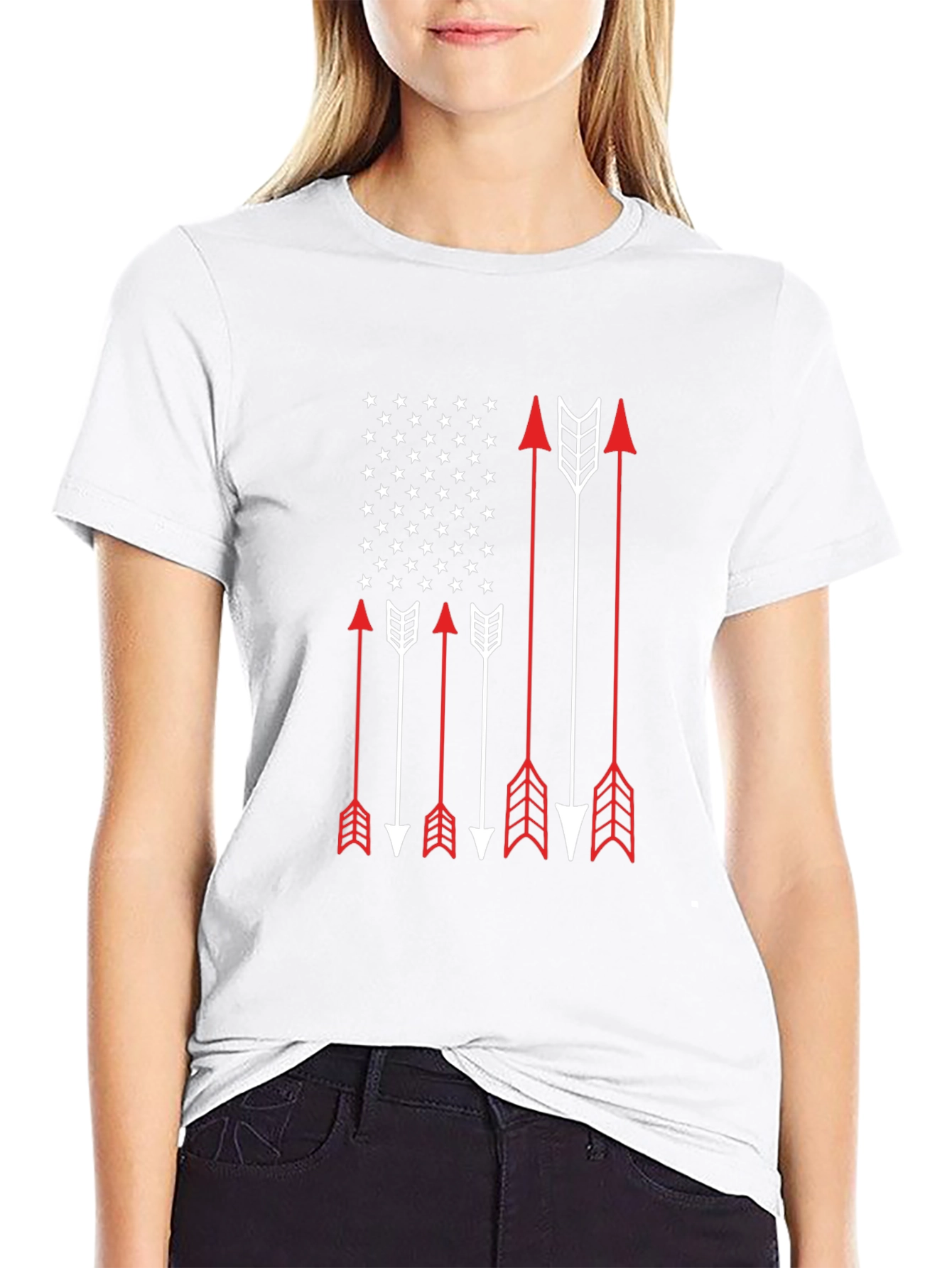 Patriotic Arrow T-Shirt - USA Flag Graphic Tee