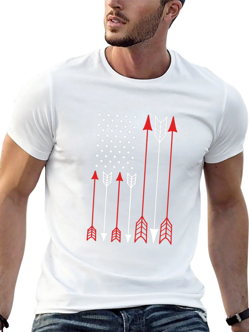 Patriotic Arrow T-Shirt - USA Flag Graphic Tee