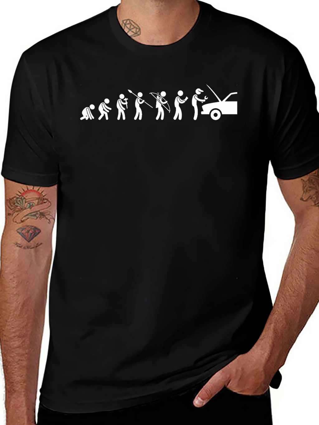 Evolution of Man Car Mechanic T-Shirt