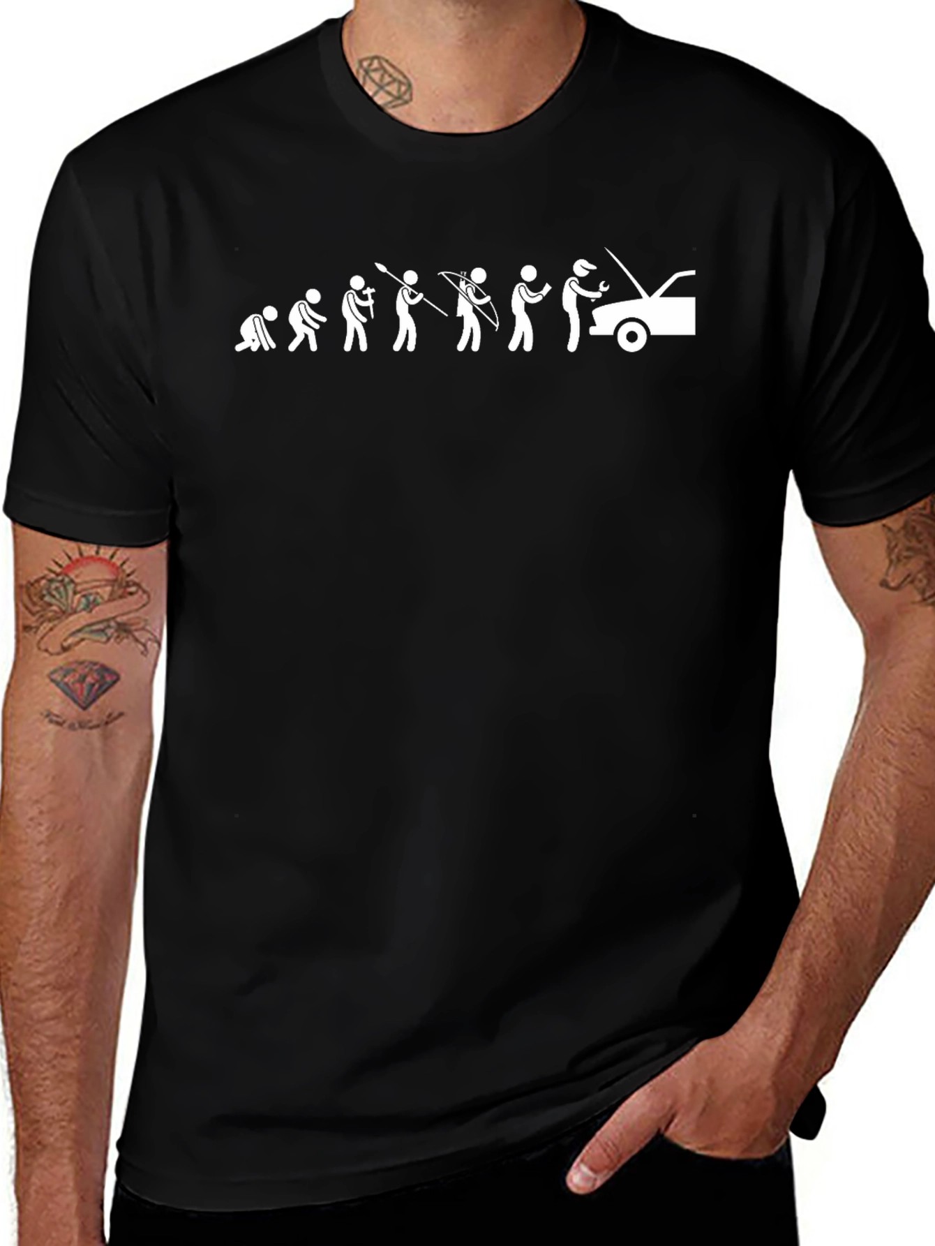 Evolution of Man Car Mechanic T-Shirt