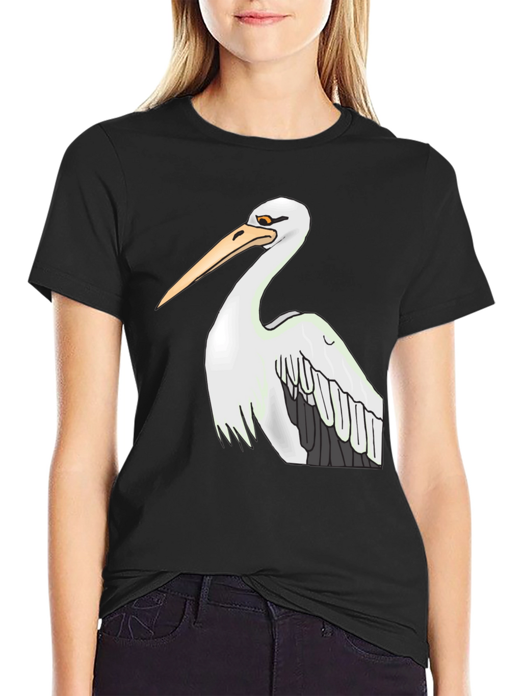 Pelican Graphic Tee - Black Cotton T-Shirt
