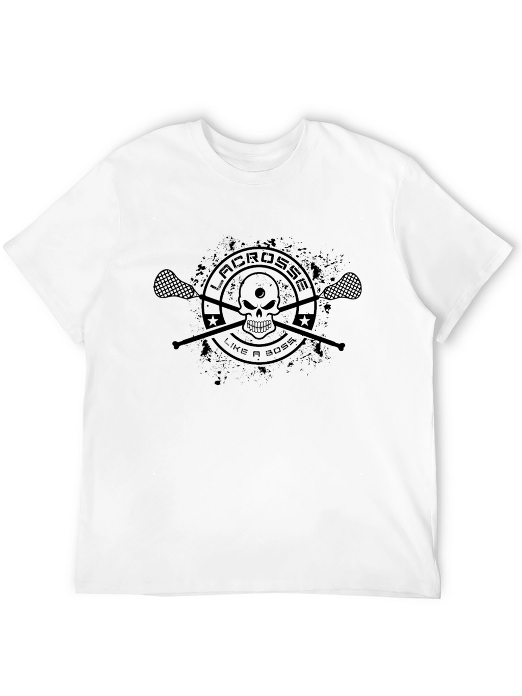 Lacrosse Like A Boss Black T-Shirt