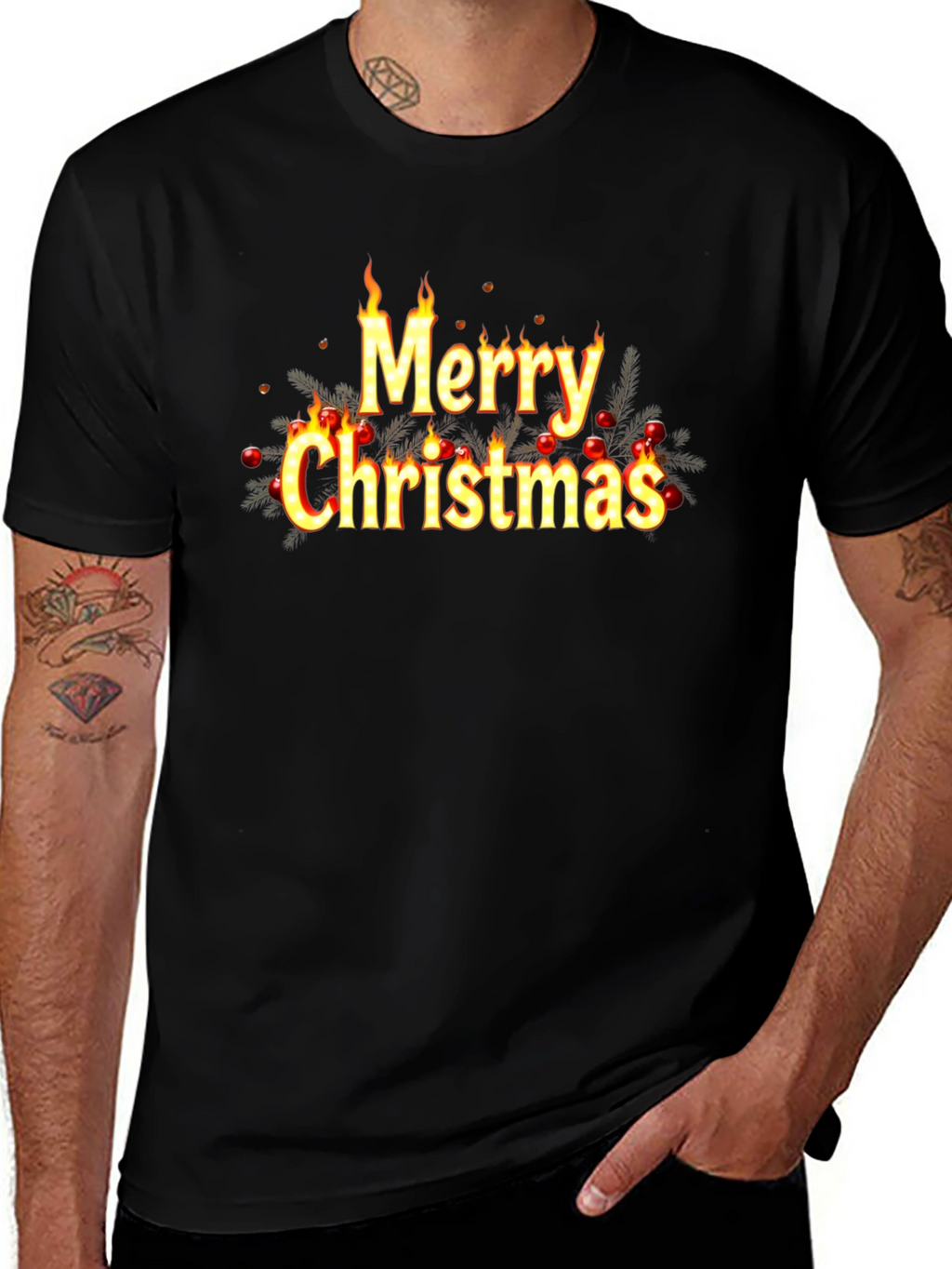 Festive Merry Christmas Graphic Tee - Holiday Style!