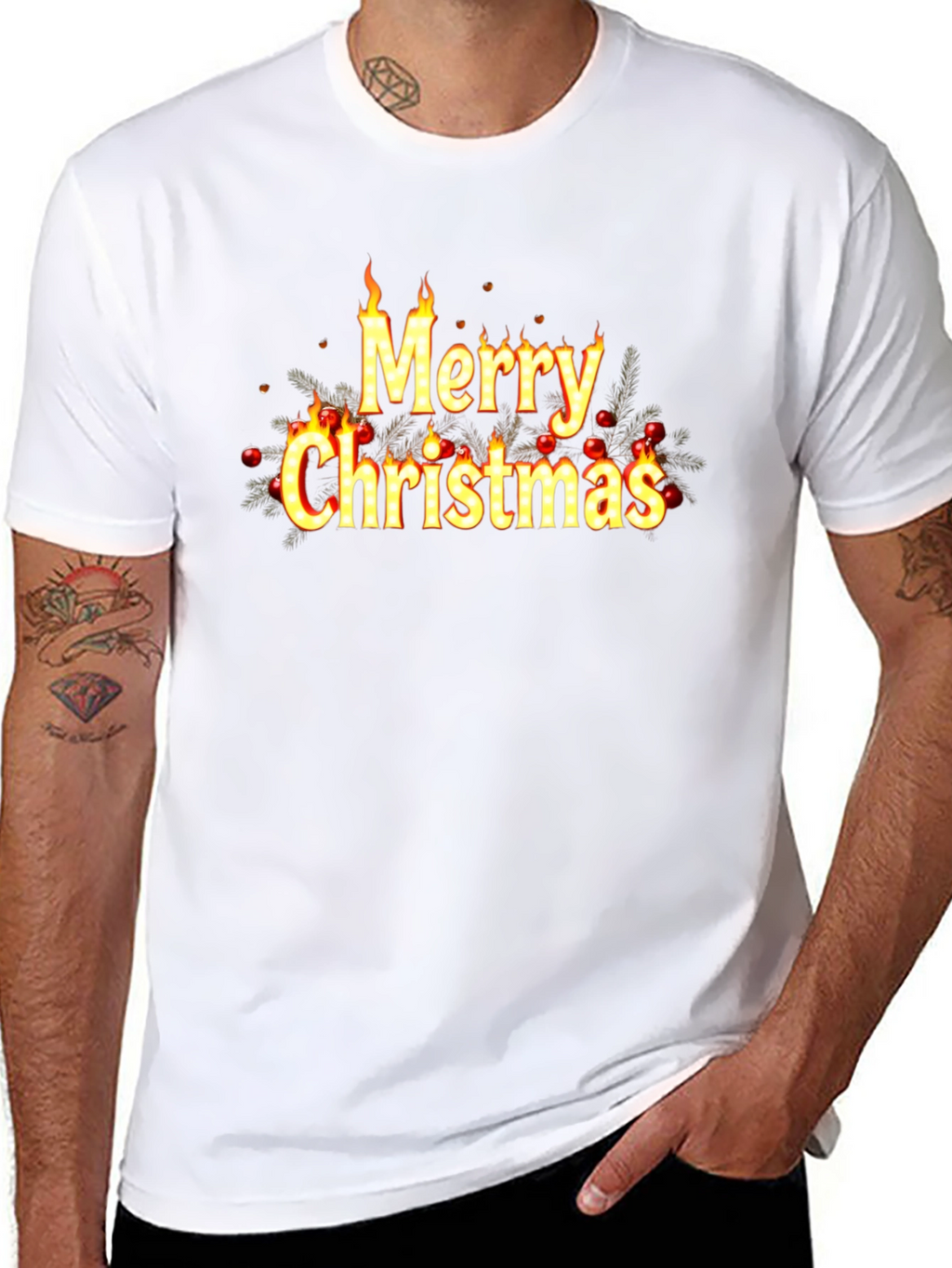 Festive Merry Christmas Graphic Tee - Holiday Style!