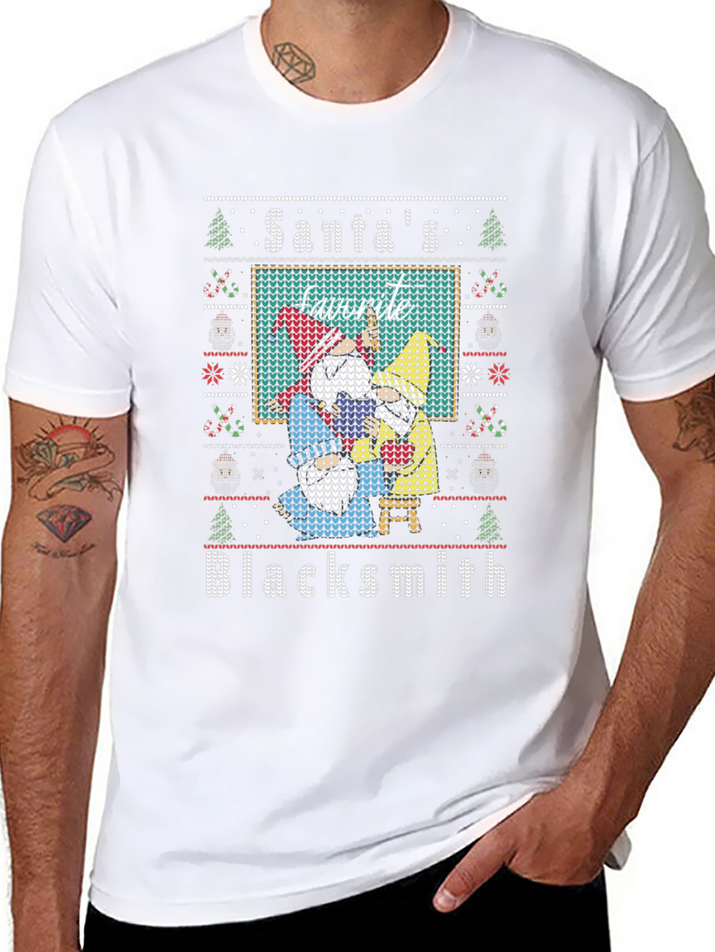 Santas Favorite Blacksmith Christmas Sweater T-Shirt