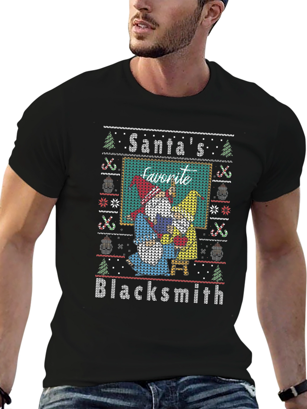 Santas Favorite Blacksmith Christmas Sweater T-Shirt