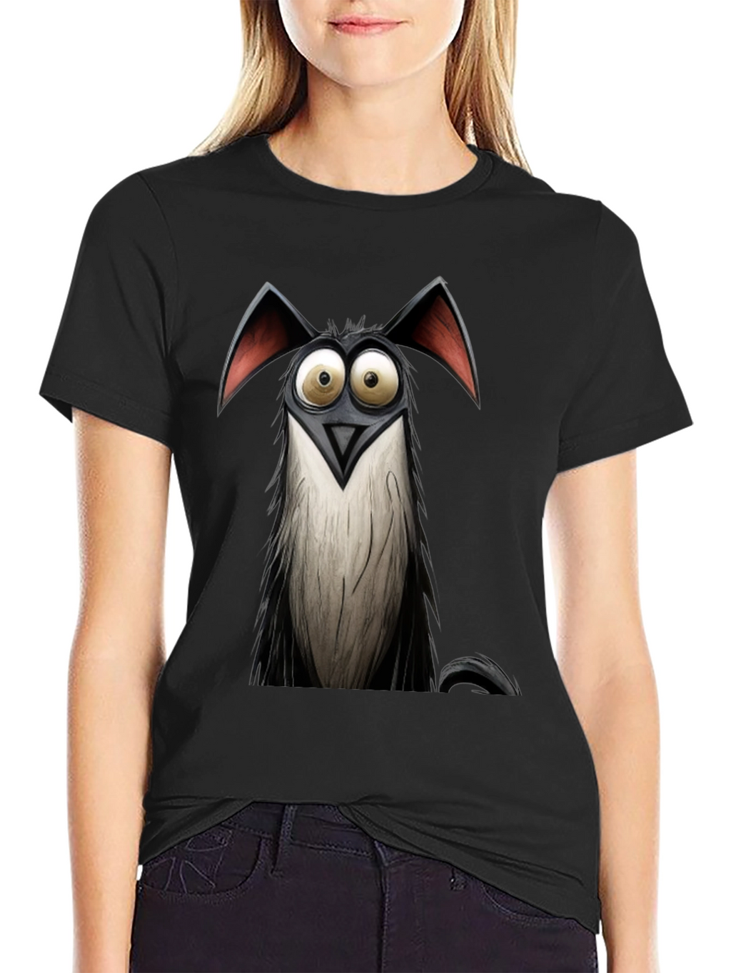 Cartoon Dog Graphic T-Shirt