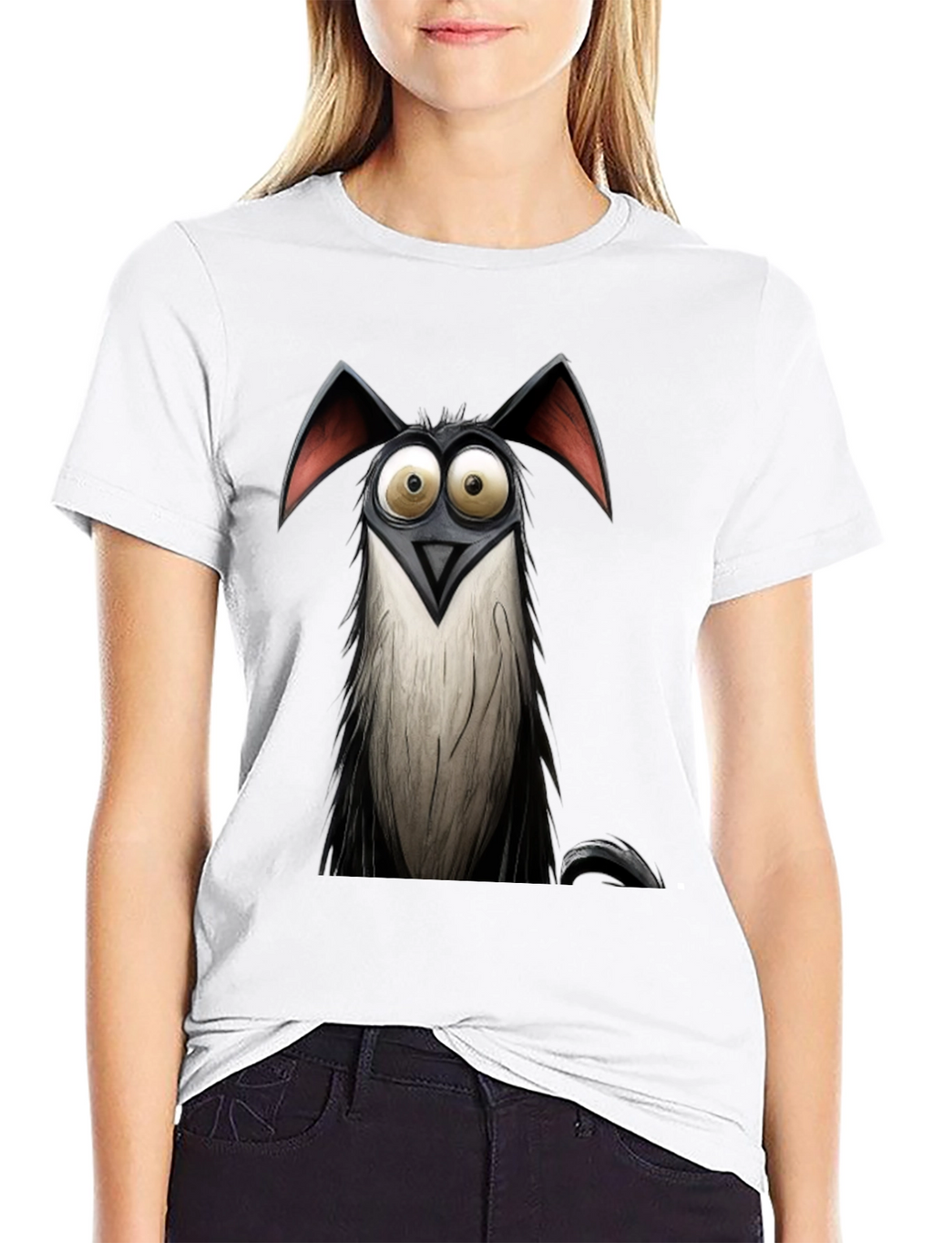 Cartoon Dog Graphic T-Shirt