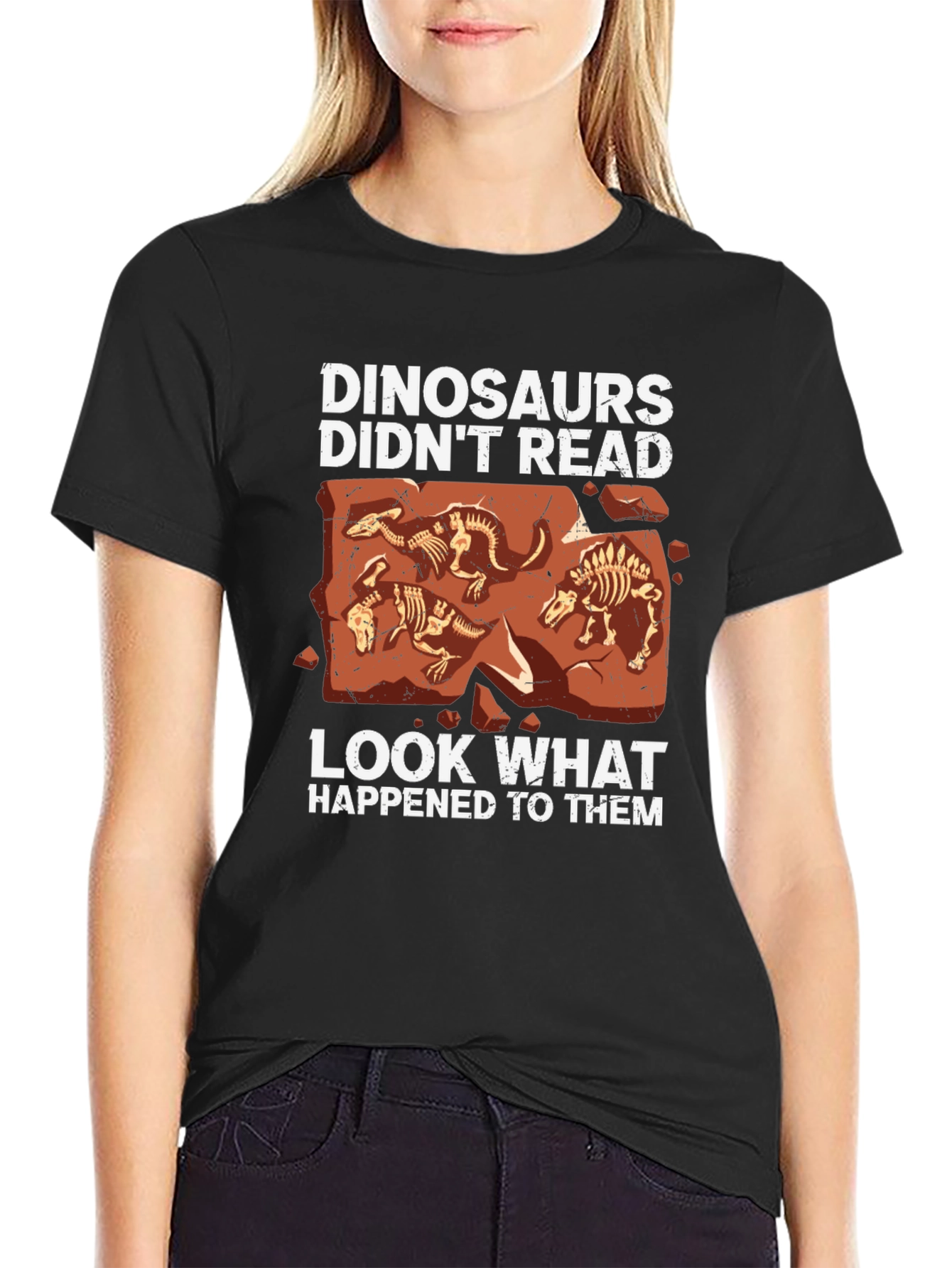 Dinosaurs Didnt Read Graphic Tee