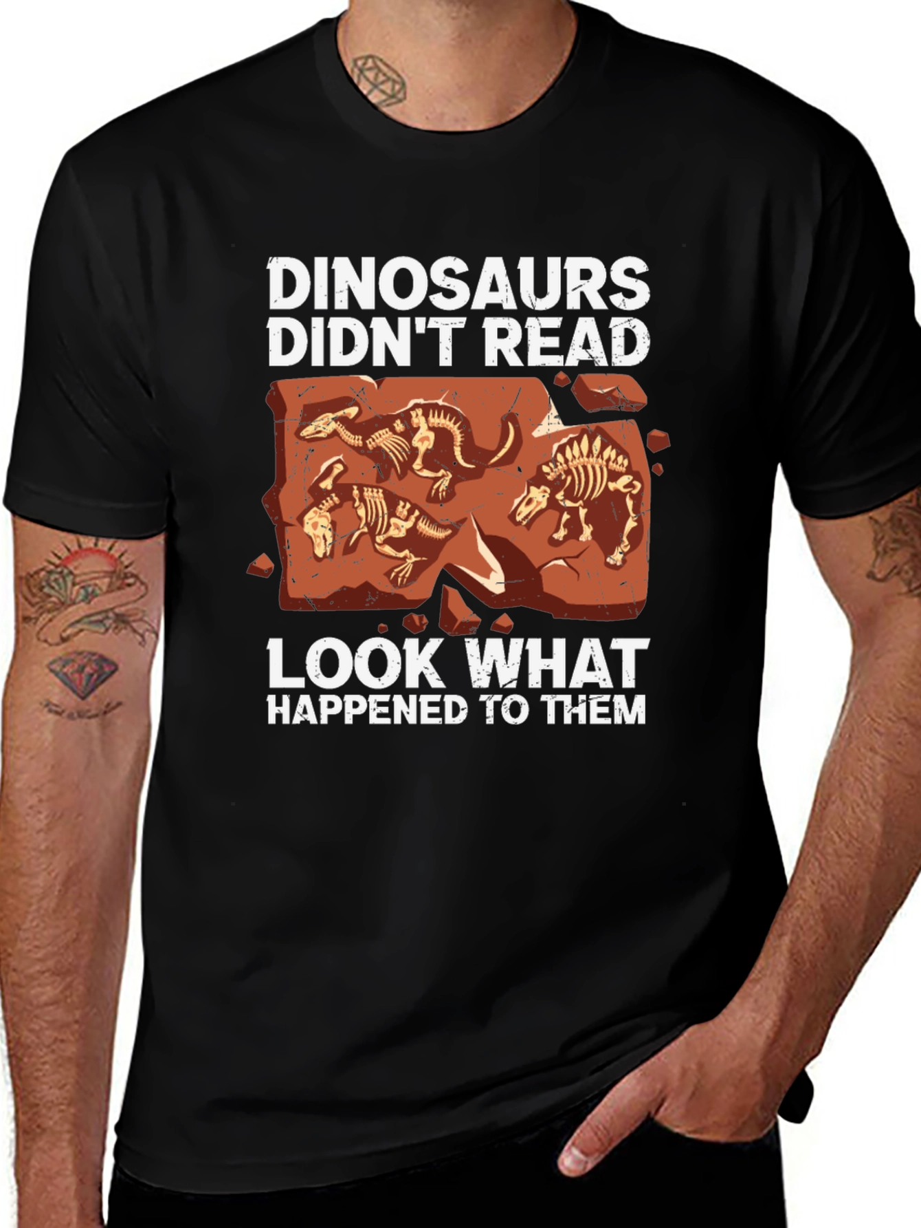 Dinosaurs Didnt Read Graphic Tee