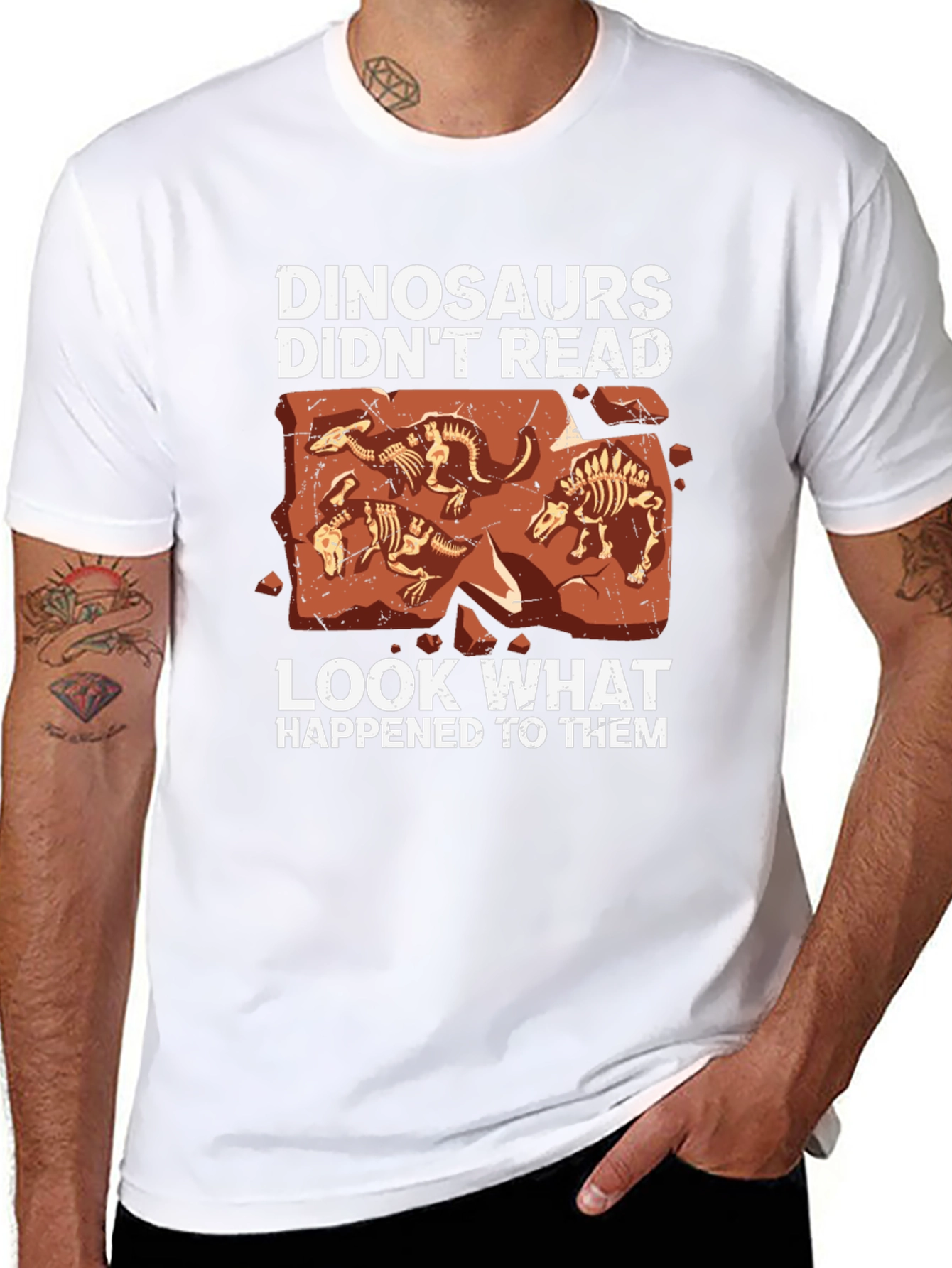 Dinosaurs Didnt Read Graphic Tee