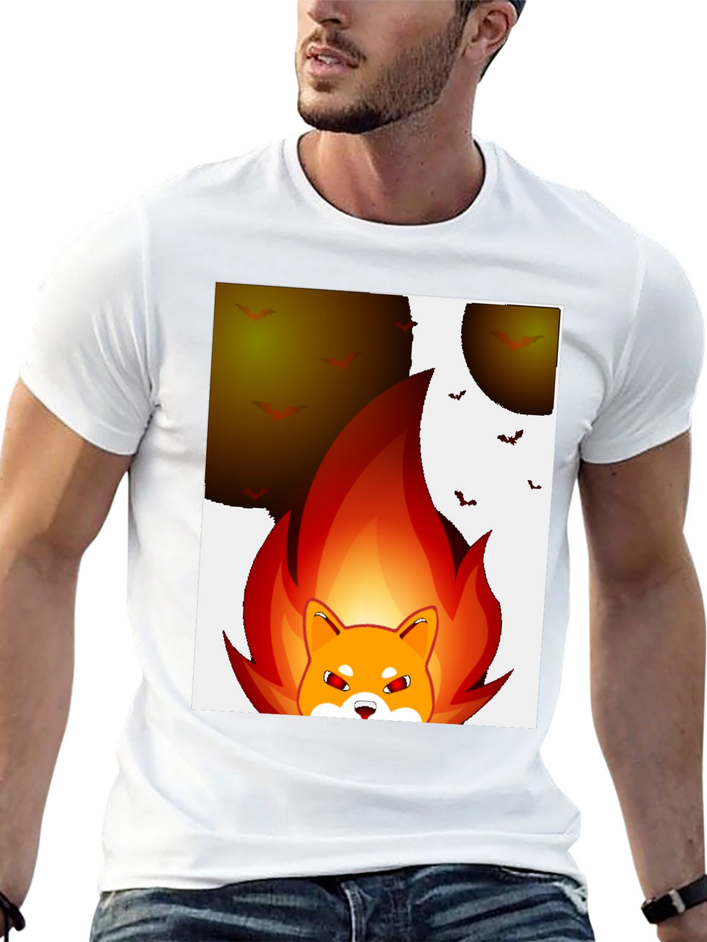 Fiery Shiba Inu Halloween T-Shirt
