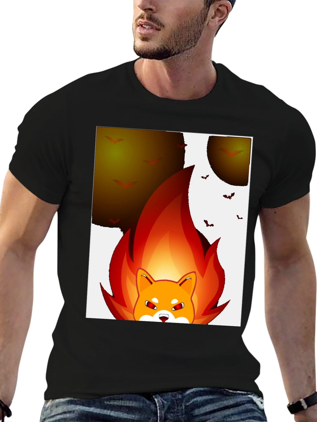 Fiery Shiba Inu Halloween T-Shirt