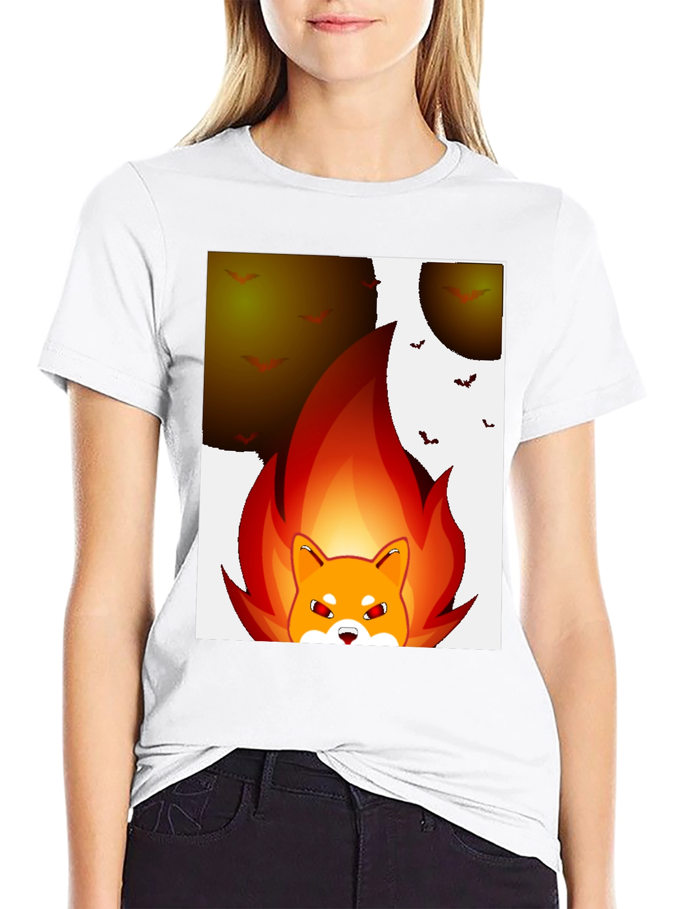 Fiery Shiba Inu Halloween T-Shirt
