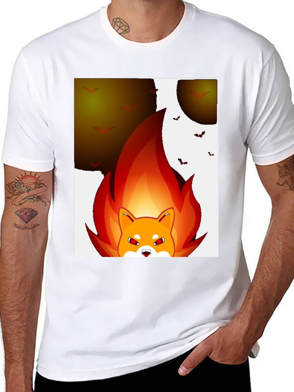 Fiery Shiba Inu Halloween T-Shirt