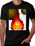 Fiery Shiba Inu Halloween T-Shirt