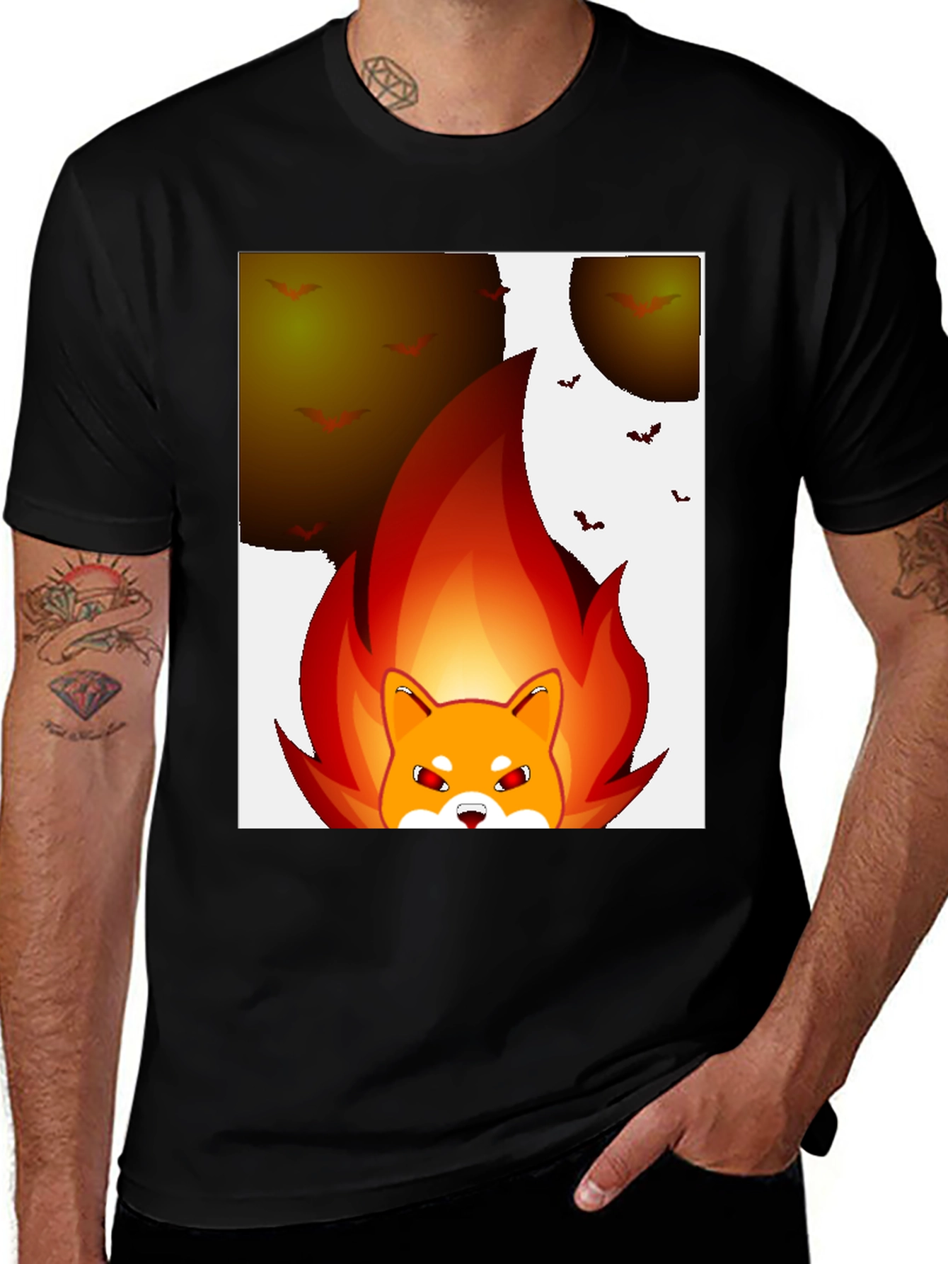 Fiery Shiba Inu Halloween T-Shirt