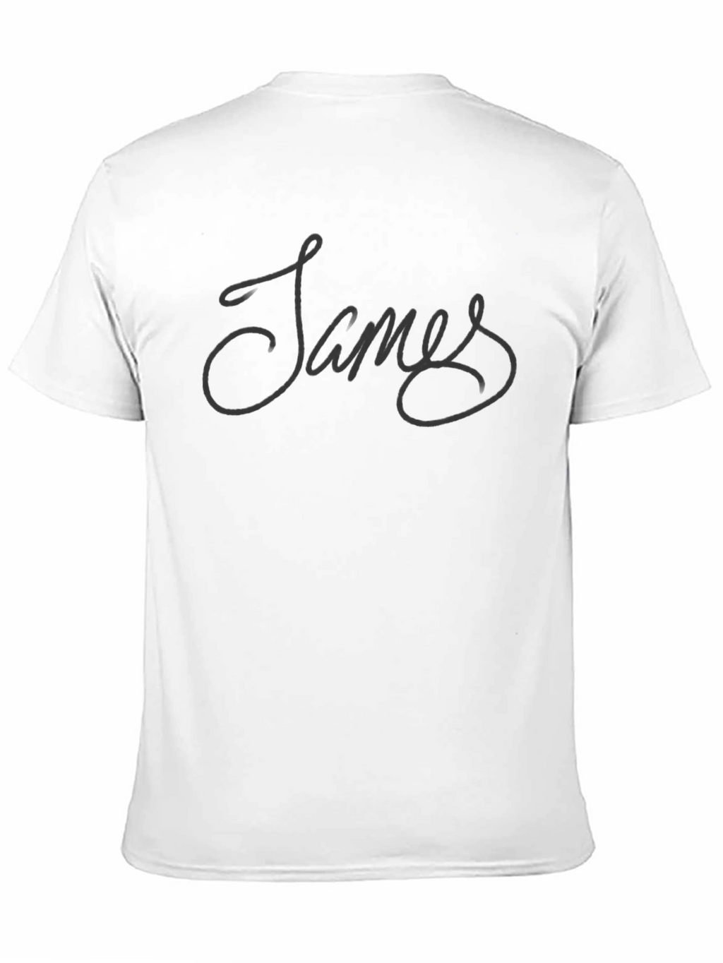 James Script Black T-Shirt - Soft Cotton Casual Tee