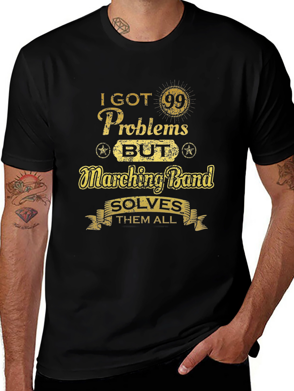 Marching Band Solves All Problems T-Shirt