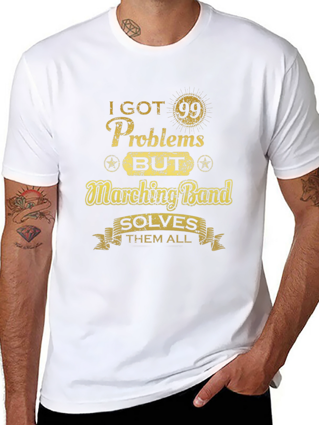 Marching Band Solves All Problems T-Shirt