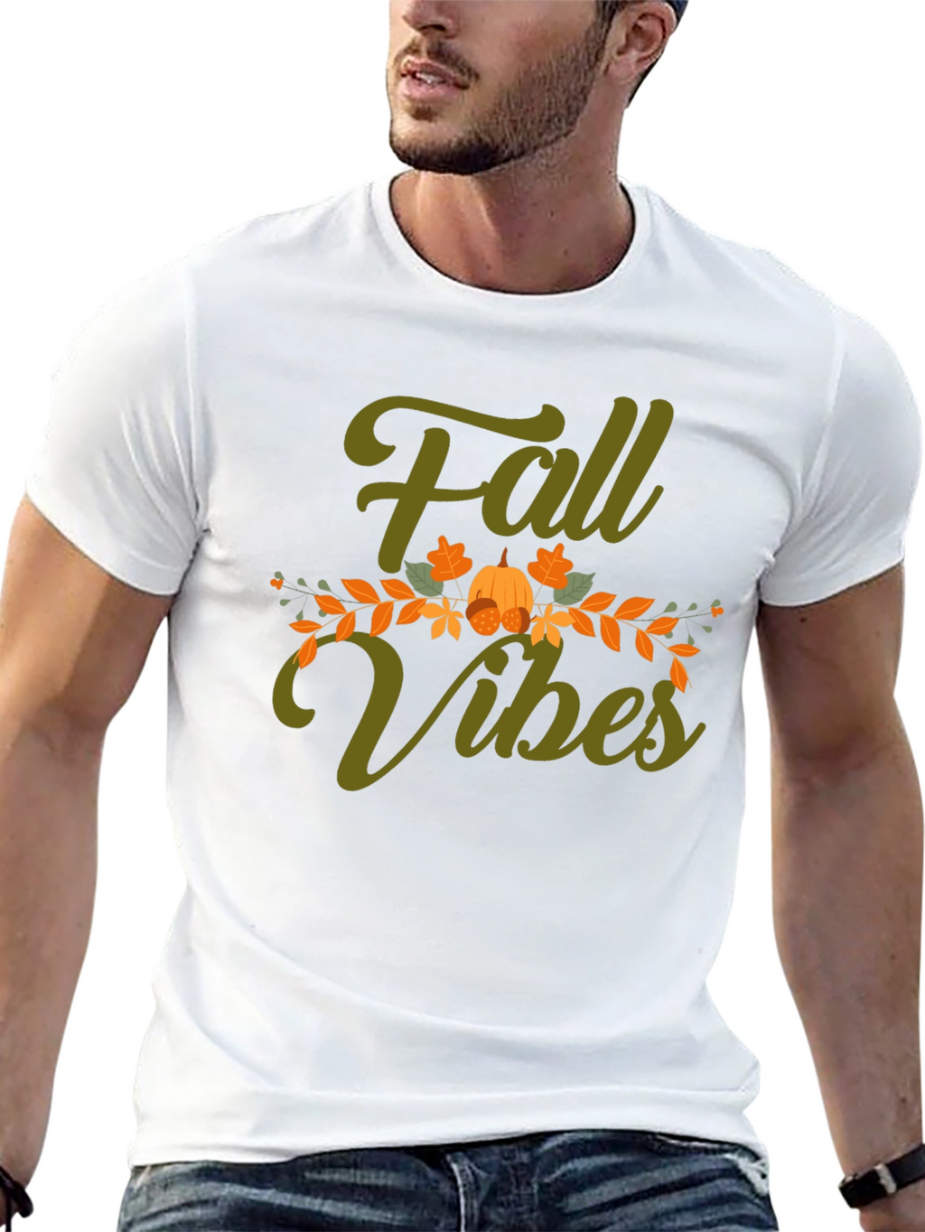 Fall Vibes Graphic Tee - Black Autumn T-Shirt