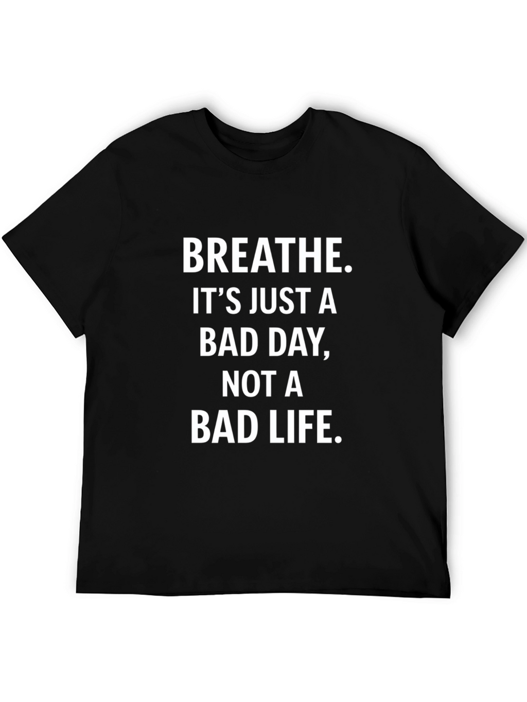 Breathe Slogan T-Shirt - Black Graphic Tee