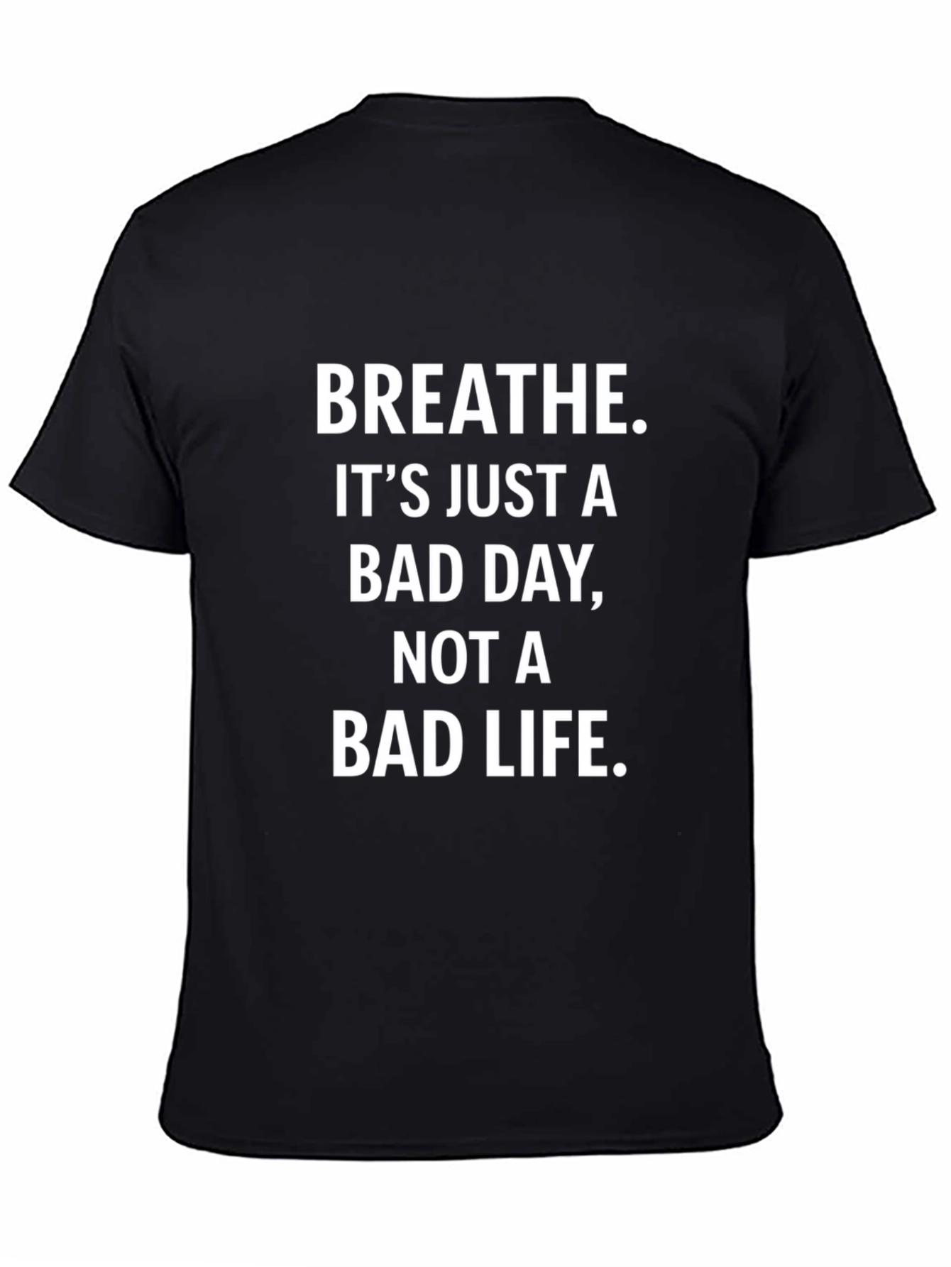 Breathe Slogan T-Shirt - Black Graphic Tee