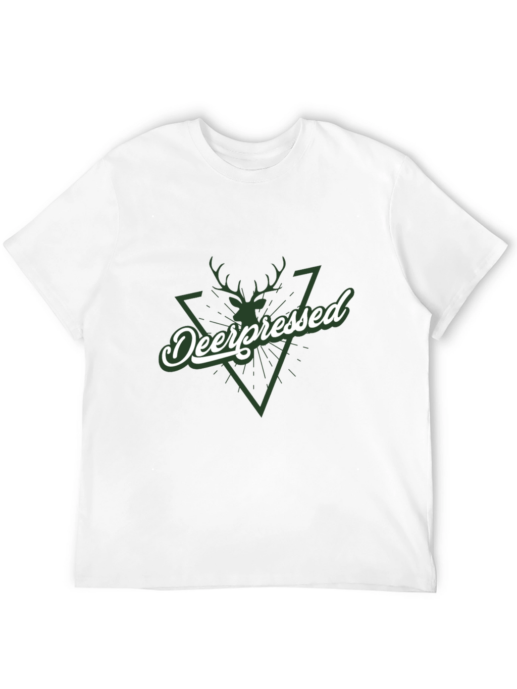 Deerpessed Graphic Tee - Black Cotton Shirt
