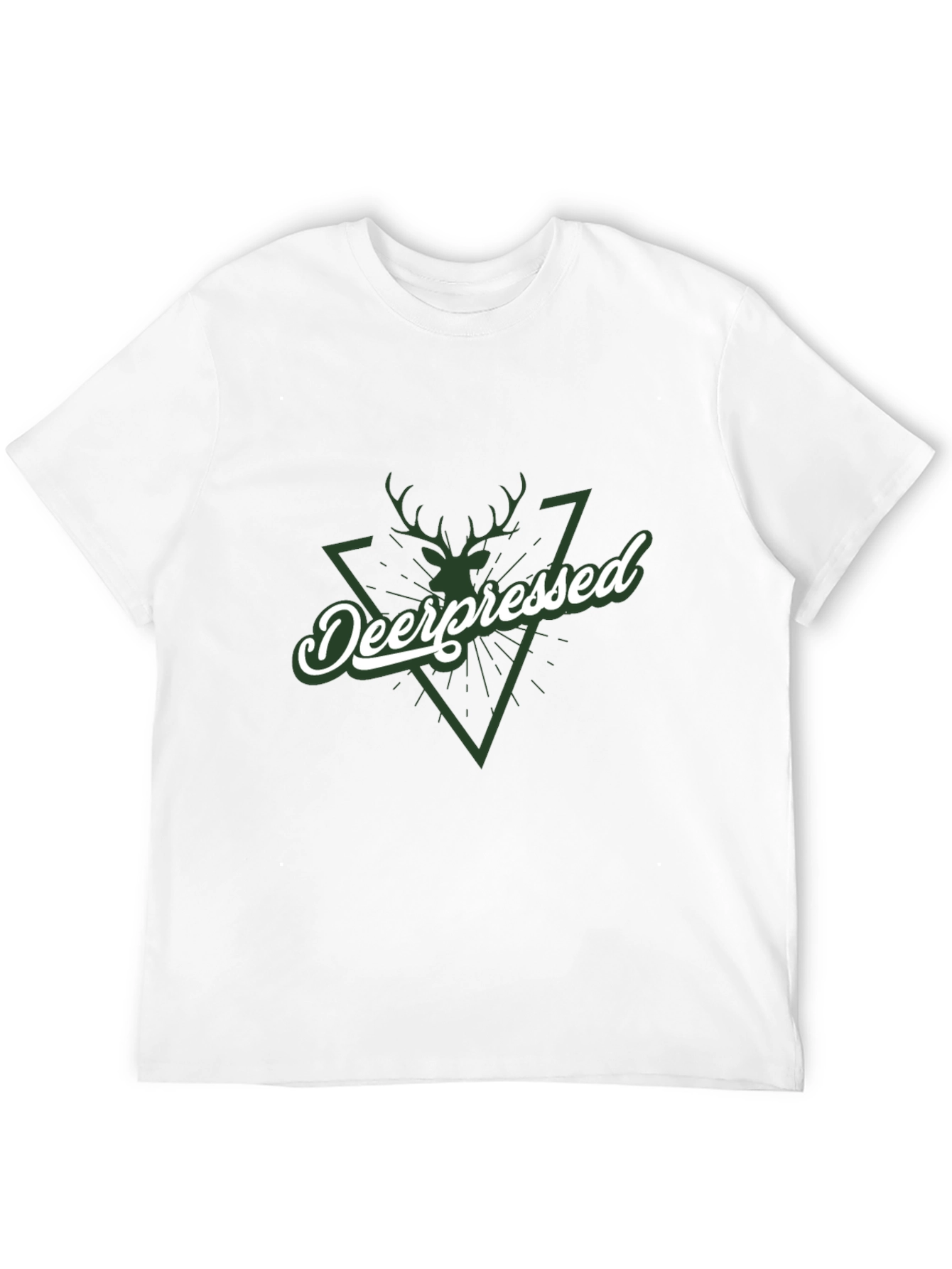 Deerpessed Graphic Tee - Black Cotton Shirt