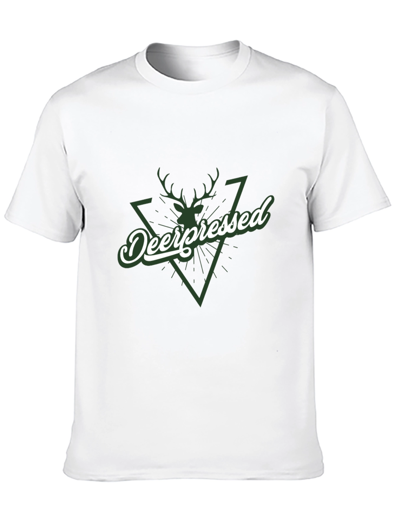 Deerpessed Graphic Tee - Black Cotton Shirt
