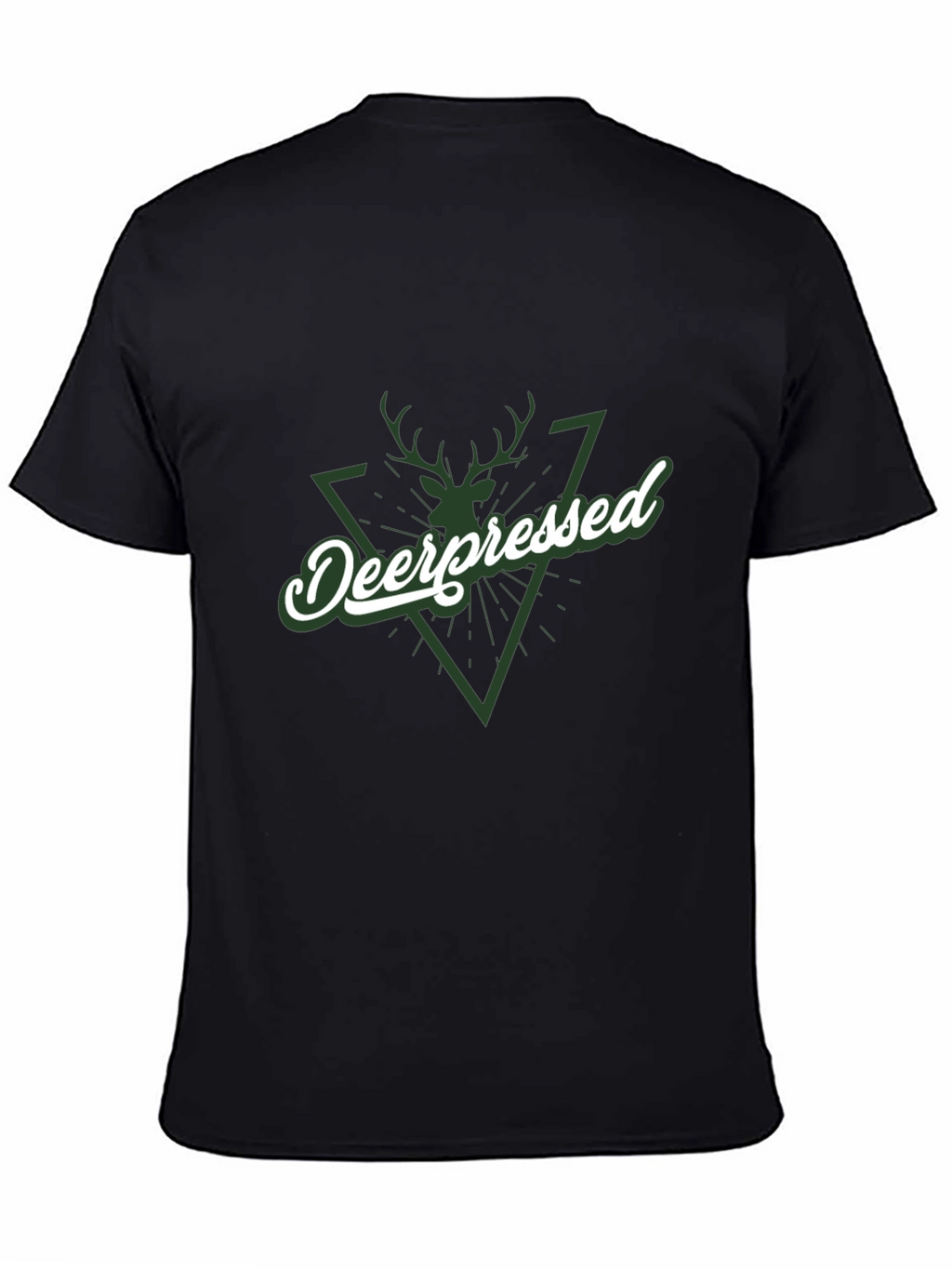 Deerpessed Graphic Tee - Black Cotton Shirt