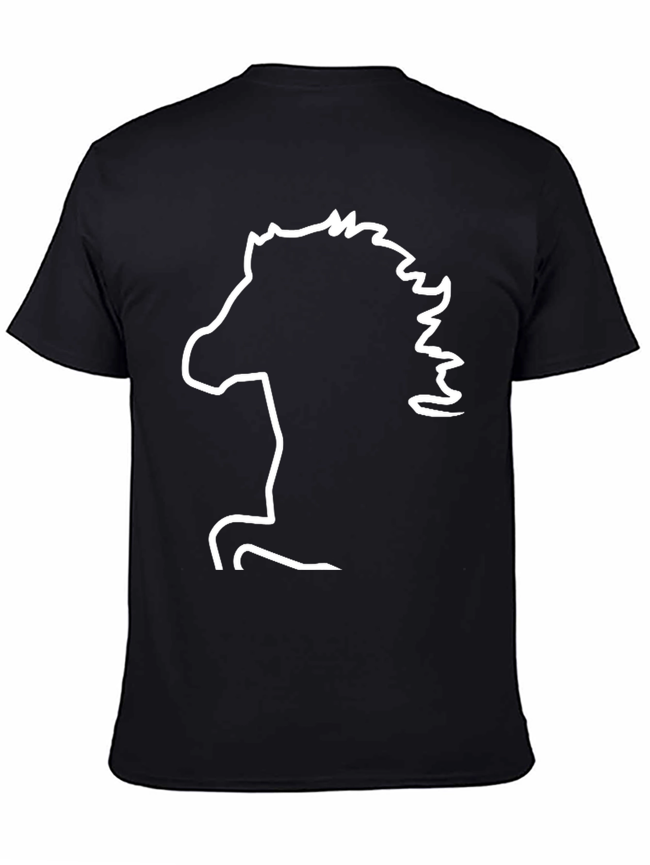 Horse Silhouette T-Shirt - Black