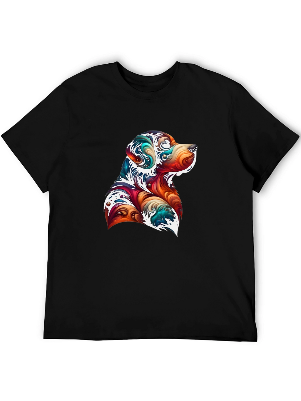 Abstract Dog Graphic T-Shirt