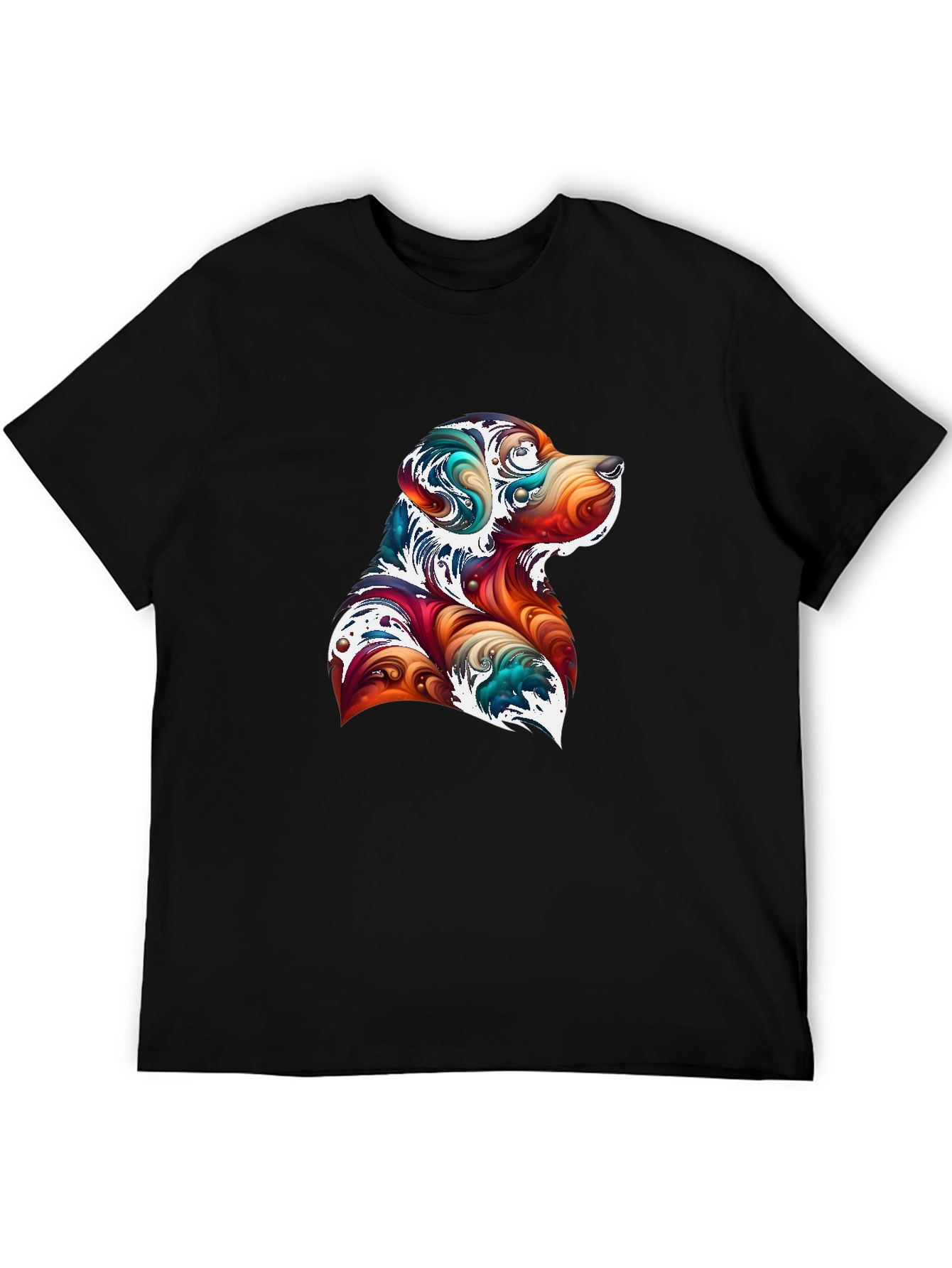 Abstract Dog Graphic T-Shirt