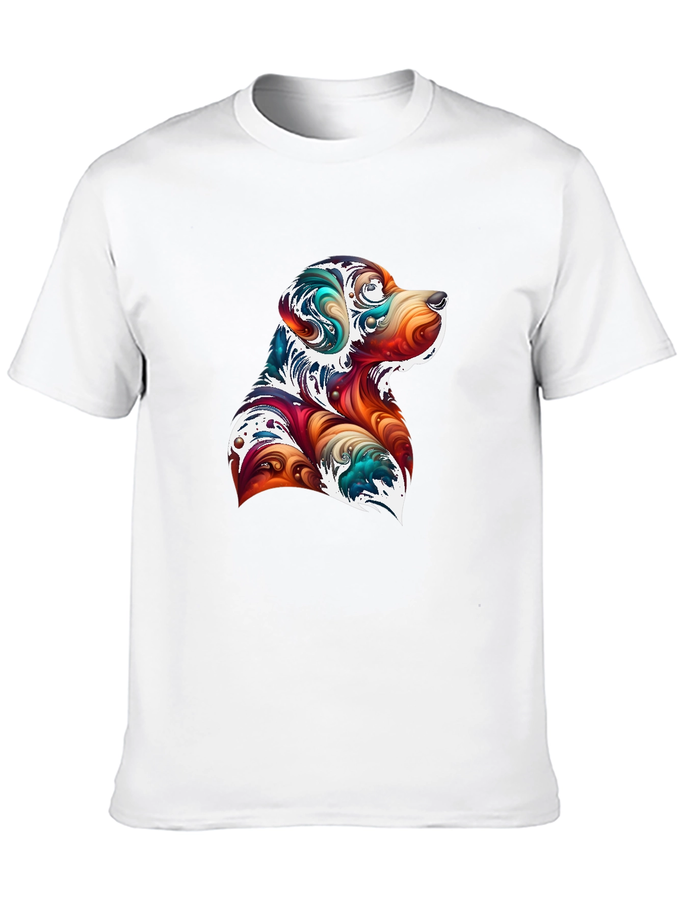 Abstract Dog Graphic T-Shirt