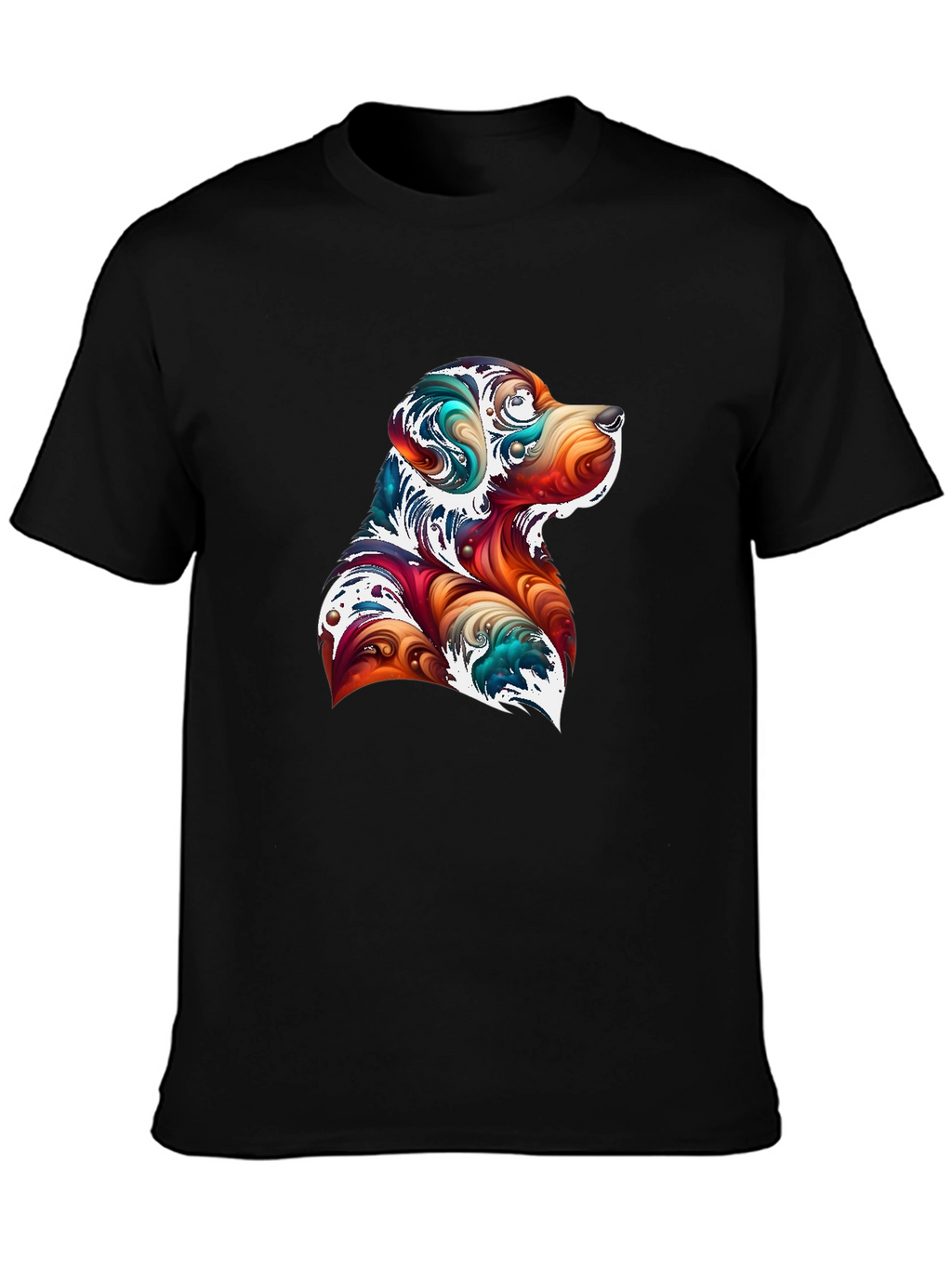 Abstract Dog Graphic T-Shirt