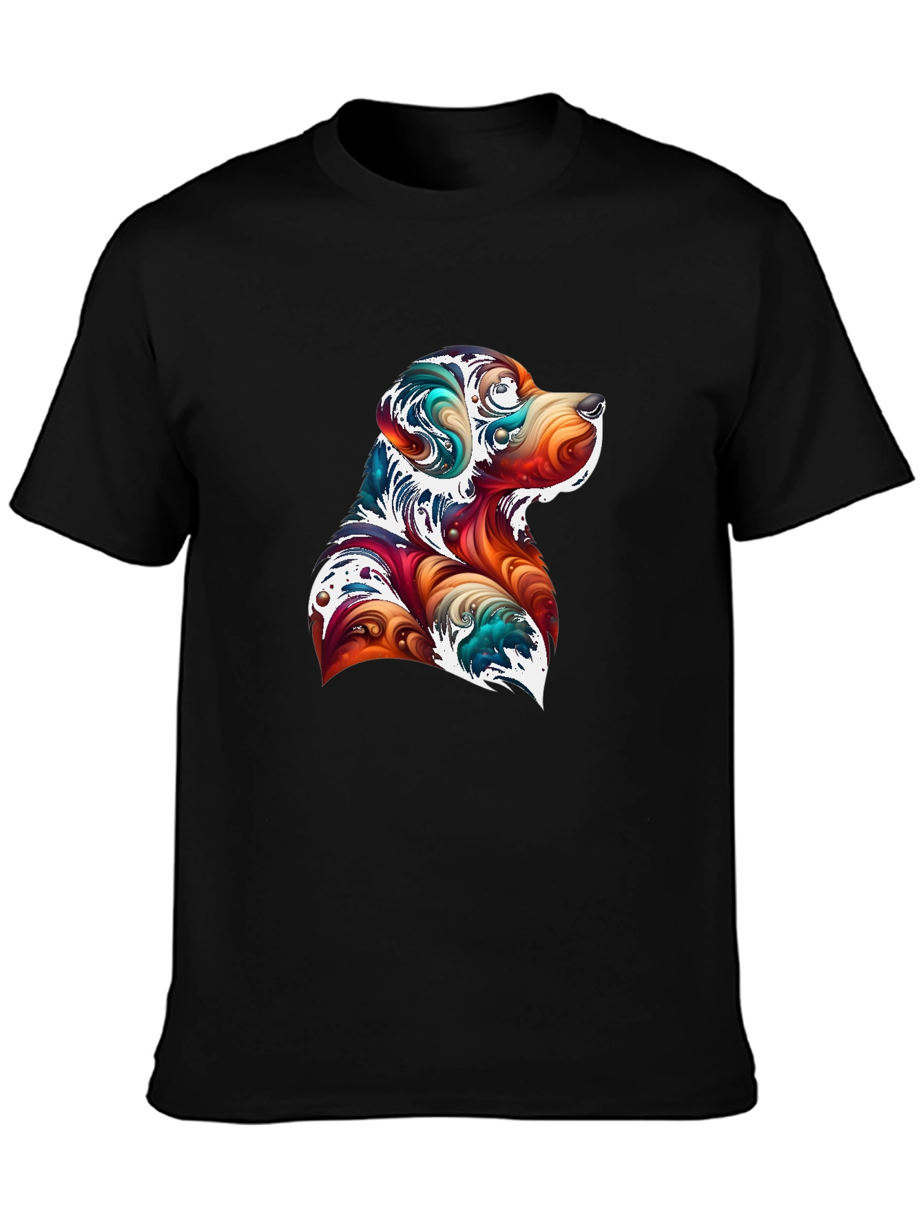 Abstract Dog Graphic T-Shirt