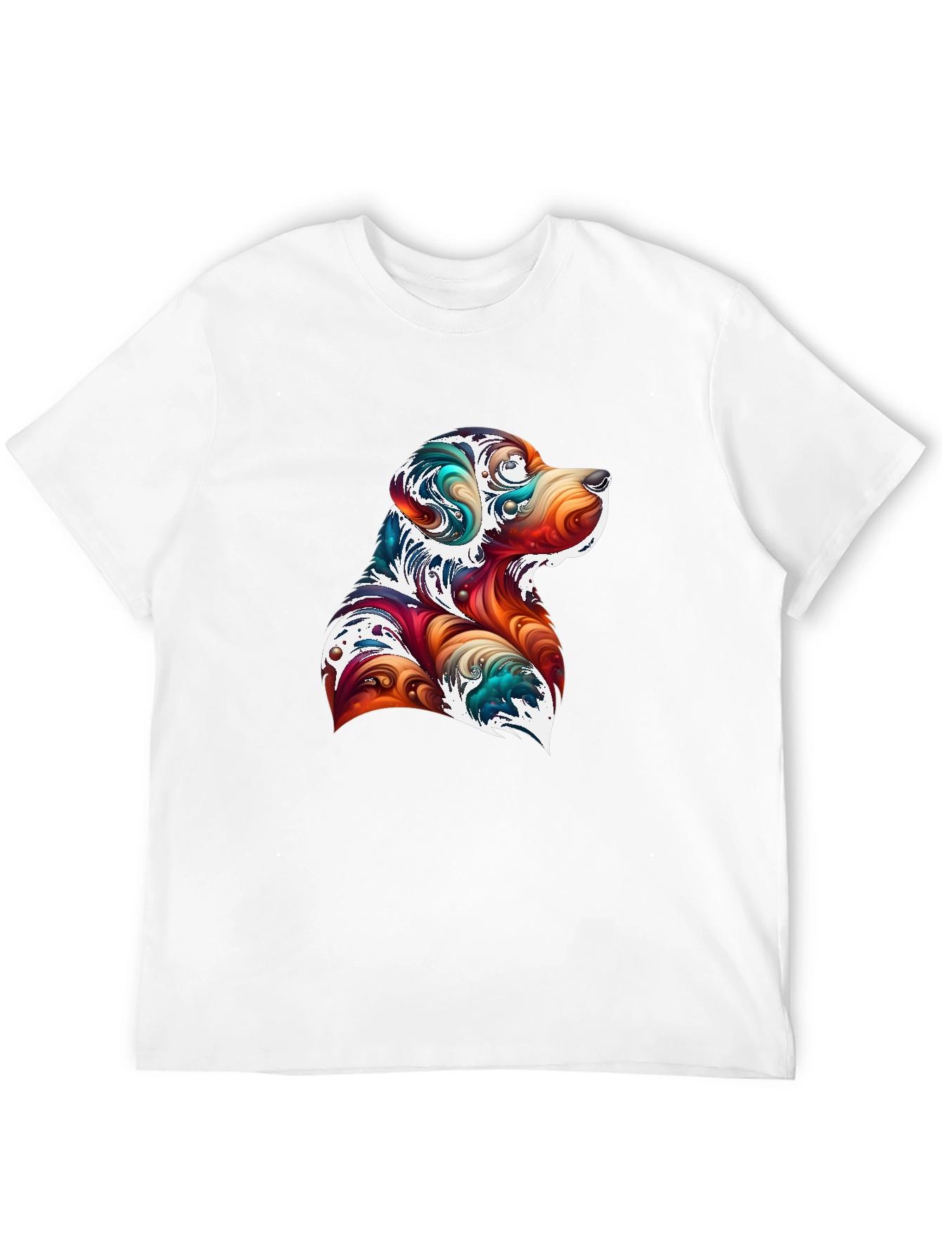 Abstract Dog Graphic T-Shirt