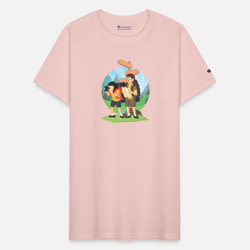 Backpacker Boy and Girl Enjoying Vacation