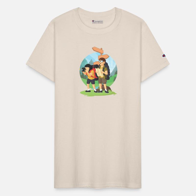 Backpacker Boy and Girl Enjoying Vacation