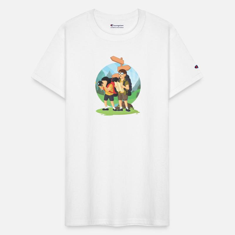 Backpacker Boy and Girl Enjoying Vacation