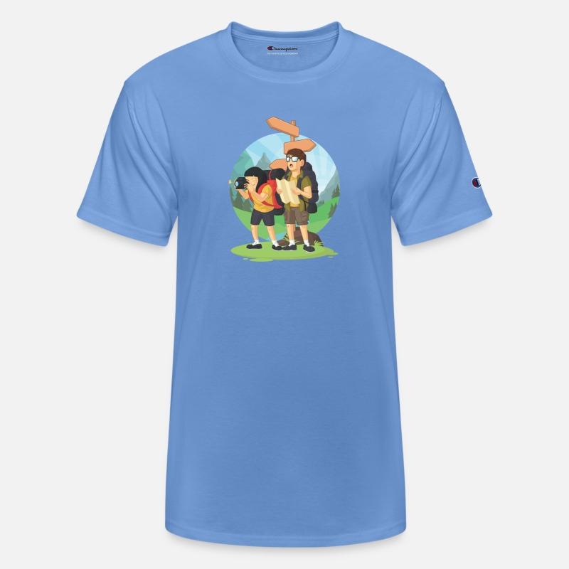 Backpacker Boy and Girl Enjoying Vacation