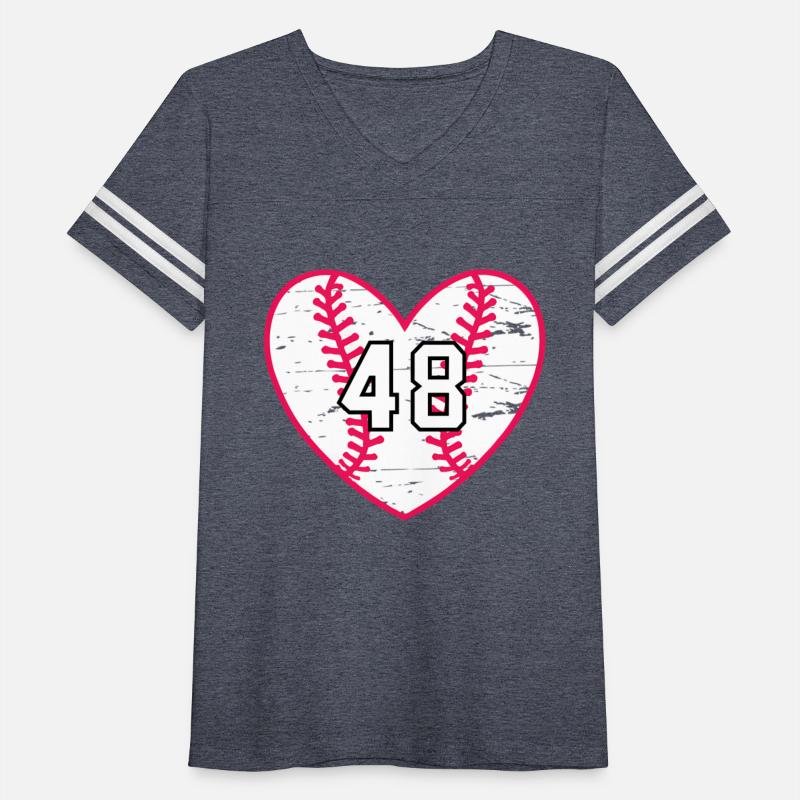 Baseball Softball Heart Number 48 Sports Player
