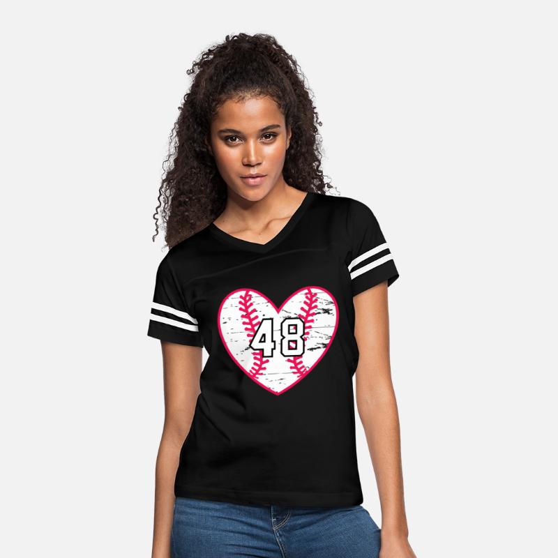 Baseball Softball Heart Number 48 Sports Player