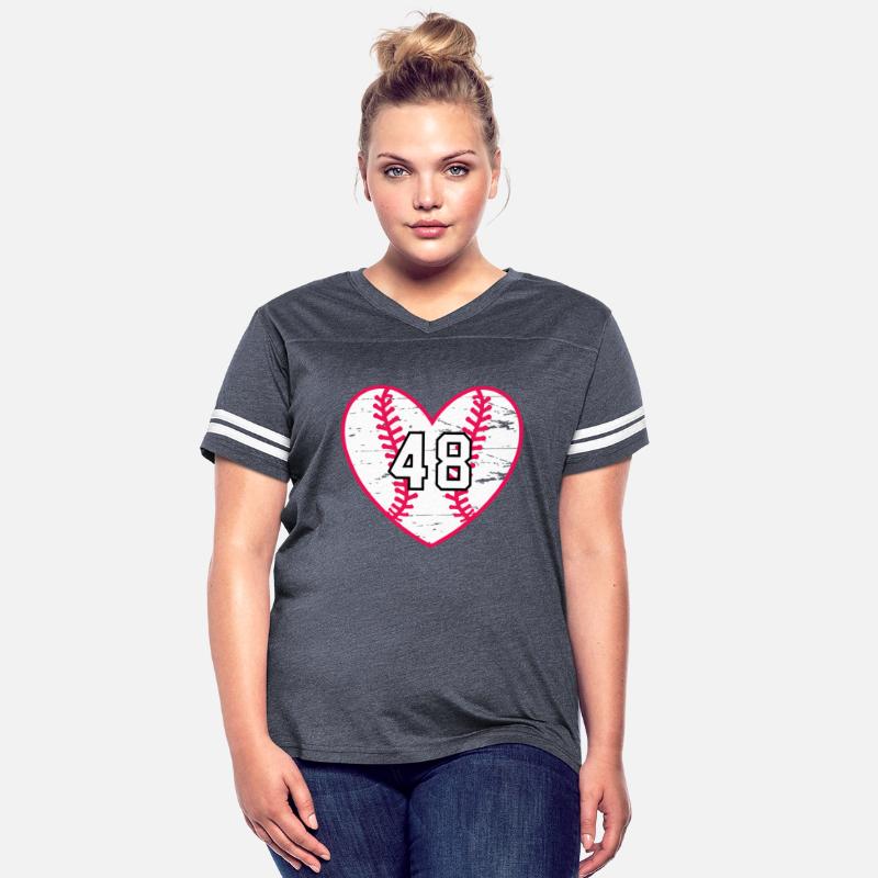 Baseball Softball Heart Number 48 Sports Player