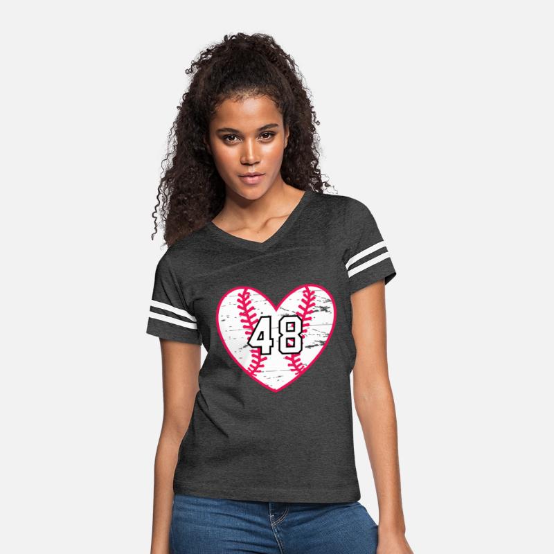 Baseball Softball Heart Number 48 Sports Player