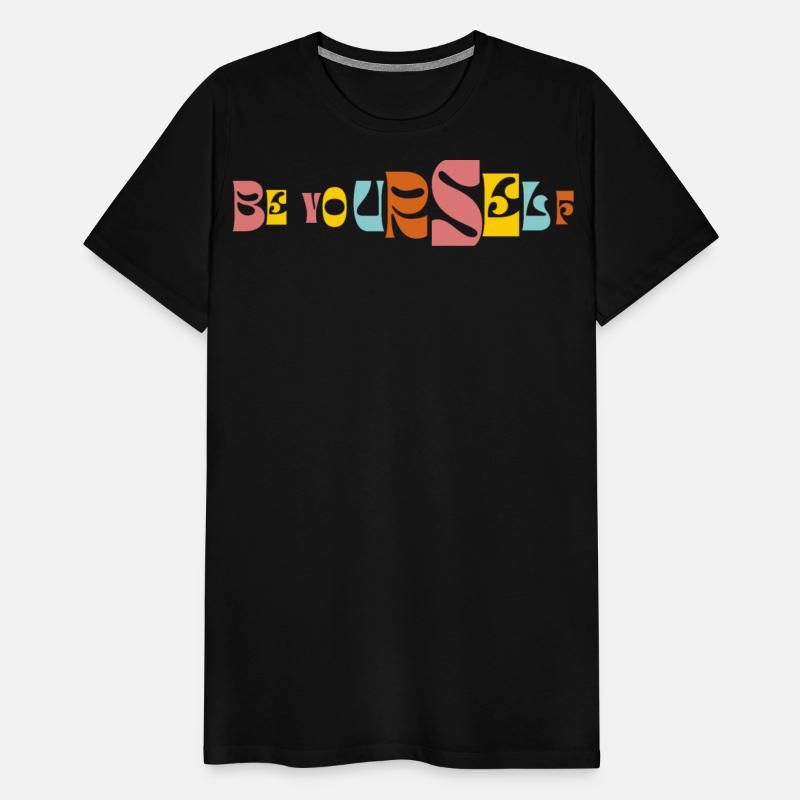 Be Yourself Groovy Text Graphic