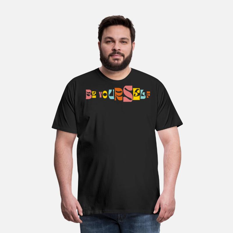 Be Yourself Groovy Text Graphic